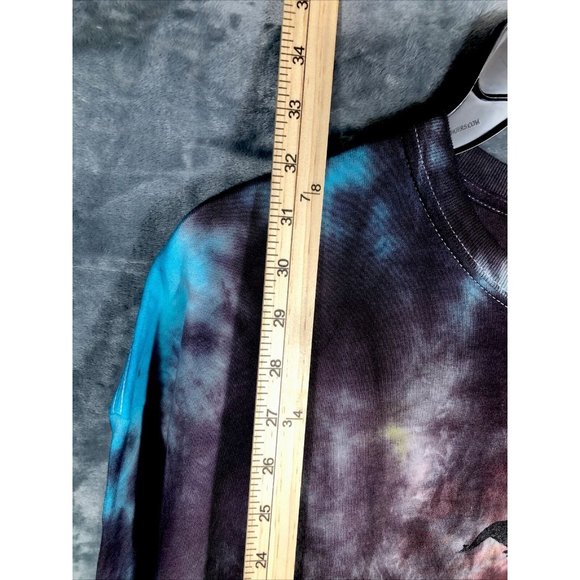 Tie-Dyed Shirt Unisex Blues Yellow Blacks Dolphin Theme Adult Size 2X Large - Picture 7 of 11